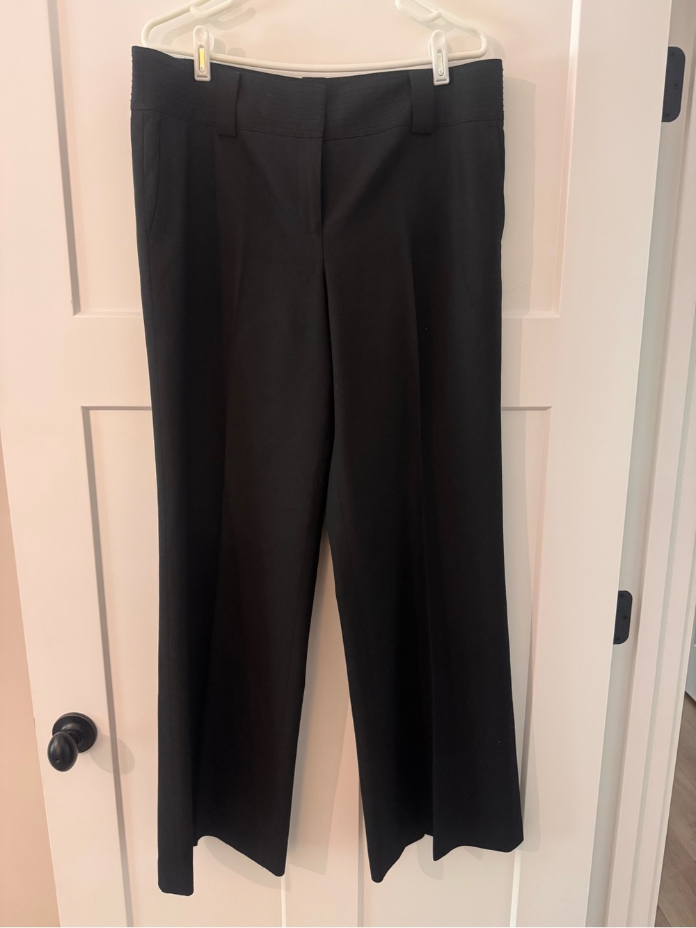 Ann Taylor Black Wide-Leg Dress Pants